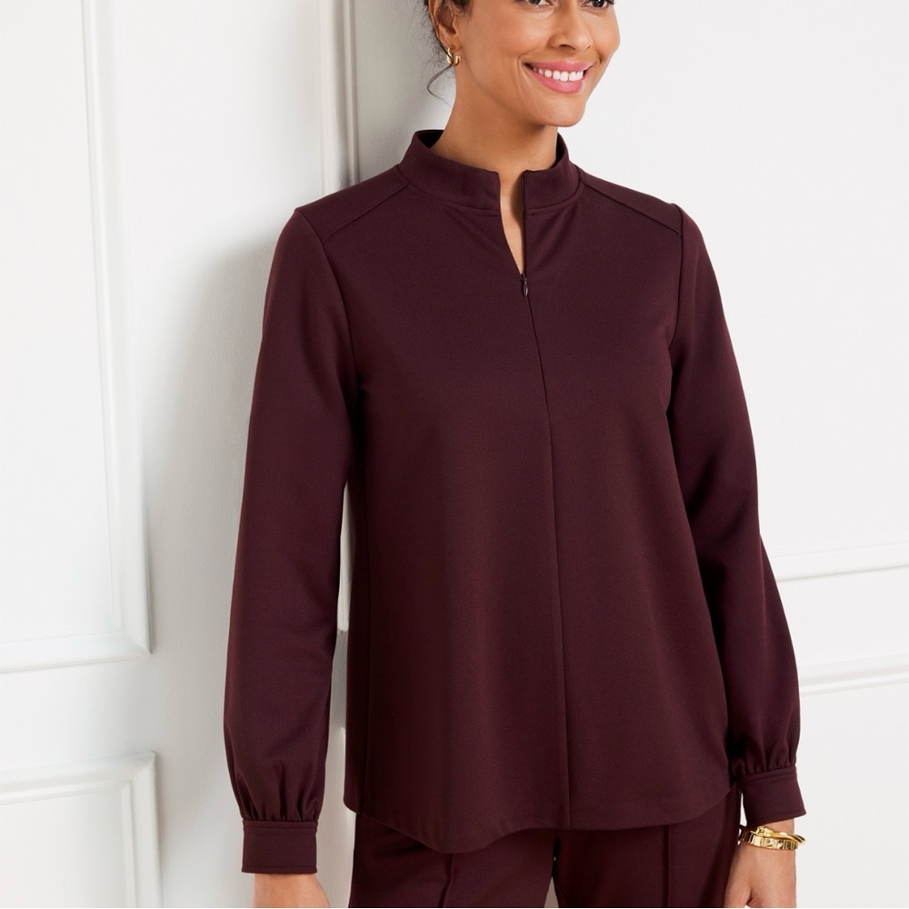 Talbots Passport Ponte’ Mock Neck Pullover